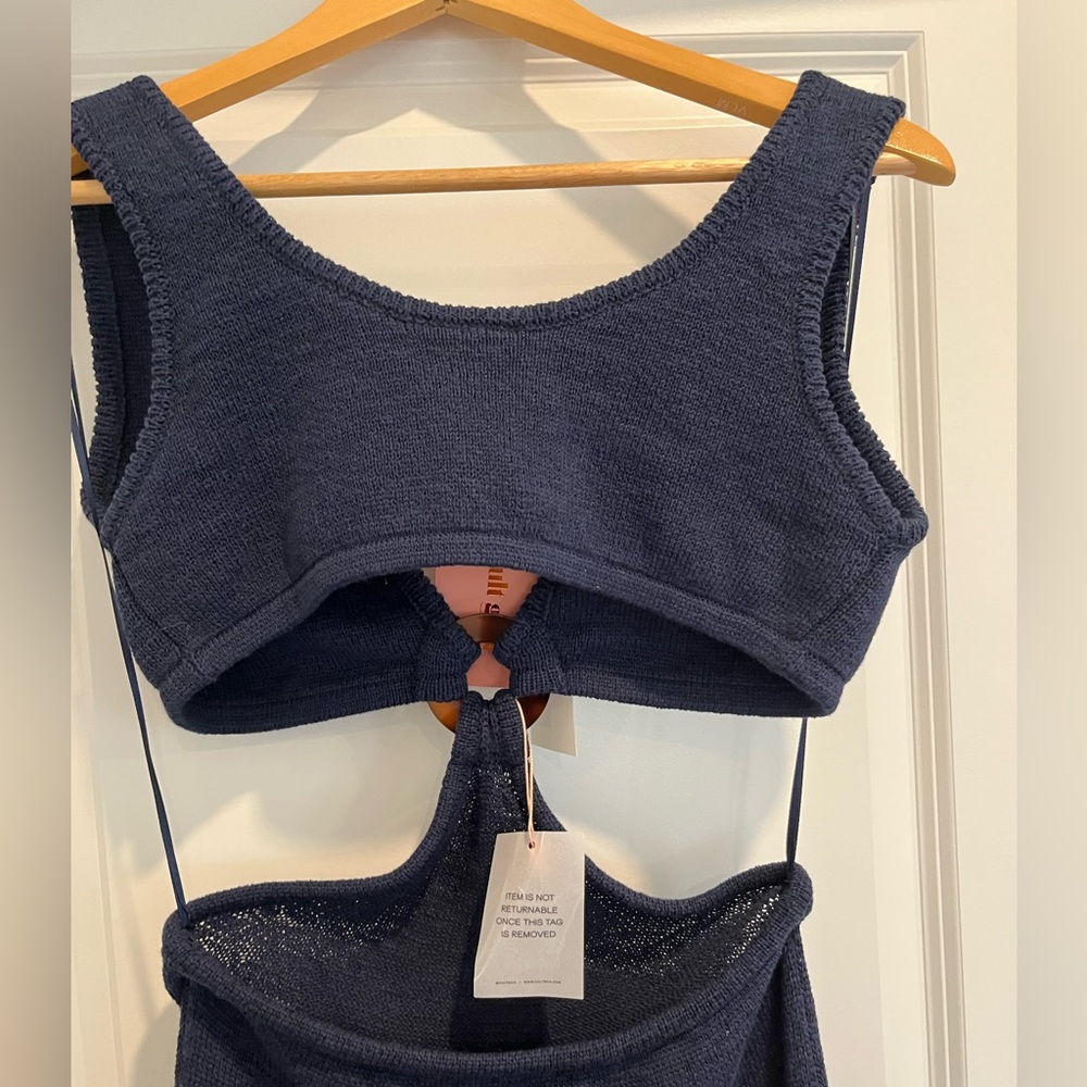 Cult gaia knit cut out midi dress size large NWT navy - Picture 10 of 10
